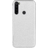 Back Cover Σιλικόνης με Glitter Για Xiaomi Redmi Note 8T Silver