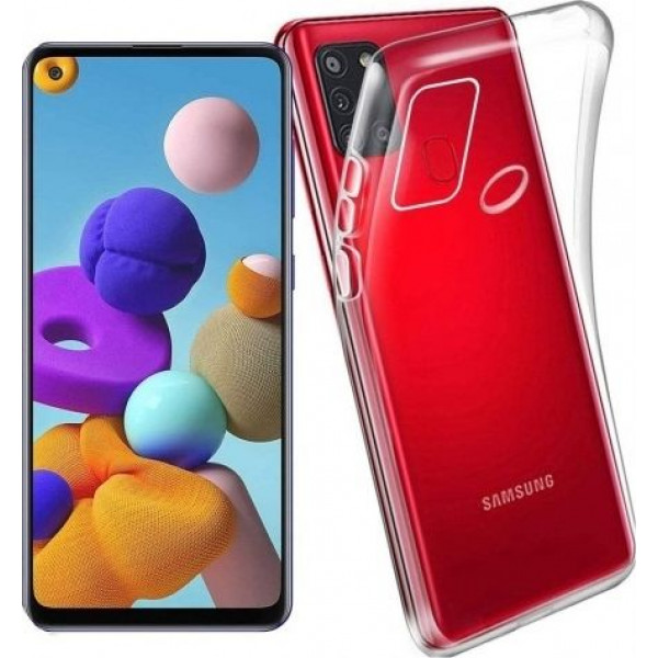 Θήκη Σιλικόνης Για Samsung Galaxy A21s Διάφανη