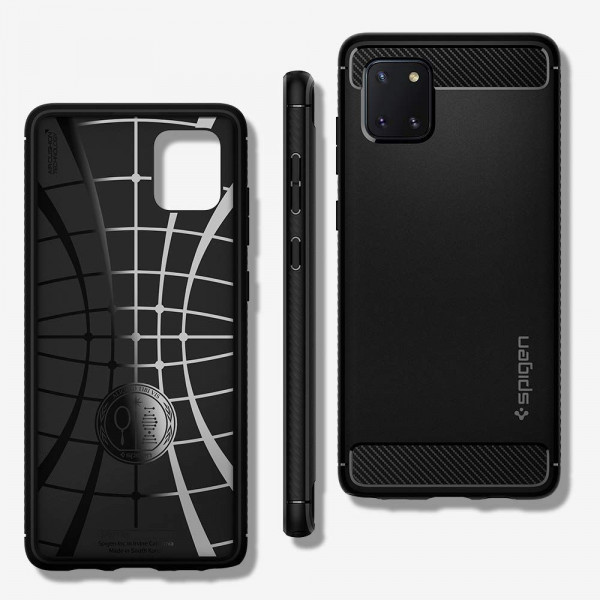 Spigen Rugged Armor Back Cover Μαύρο (Galaxy Note 10 Lite)