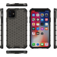 Honeycomb Case armor cover with TPU Bumper for iPhone 11 black