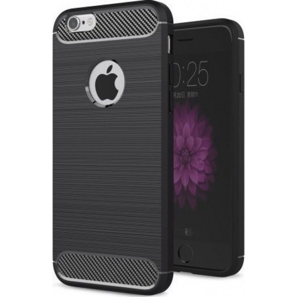 Θήκη Σιλικόνης Carbon Για Apple IPhone 6/6s plus Μαύρη