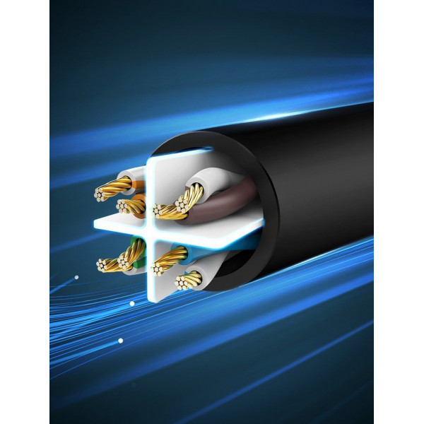 Ugreen Ethernet patchcord cable RJ45 Cat 6 UTP 1000Mbps 1m black (20159)