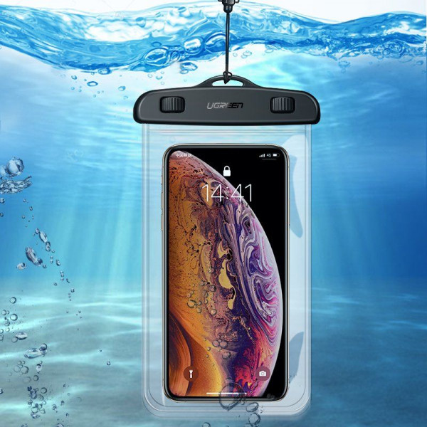 Ugreen Waterproof phone Case IPX8 up to 6,5'' black (50919 LP186)