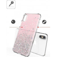 Wozinsky Star Glitter Shining Cover for iPhone XS / iPhone X pink