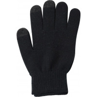 Universal Touchscreen Winter Gloves Striped Gloves with Anti-Slip Grip black ONE SIZE