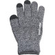 Universal Touchscreen Winter Gloves Striped Gloves with Anti-Slip Grip Light Grey ONE SIZE