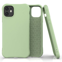 Soft Color Case flexible gel case for iPhone 11 Πράσινη-Χακί