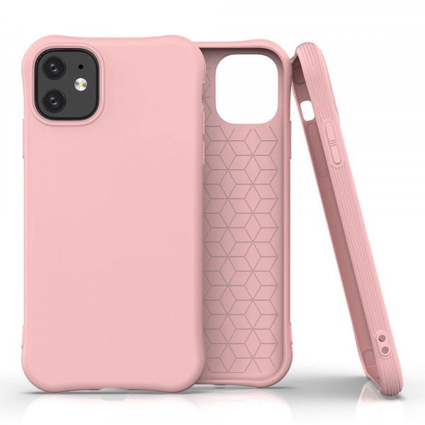 Soft Color Case flexible gel case for iPhone 11 Ροζ