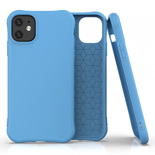 Soft Color Case flexible gel case for iPhone 11 Μπλε