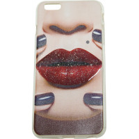 Back Cover Σιλικόνης Χείλη Κόκκινα Έντονα (iPhone 6/6s Plus)