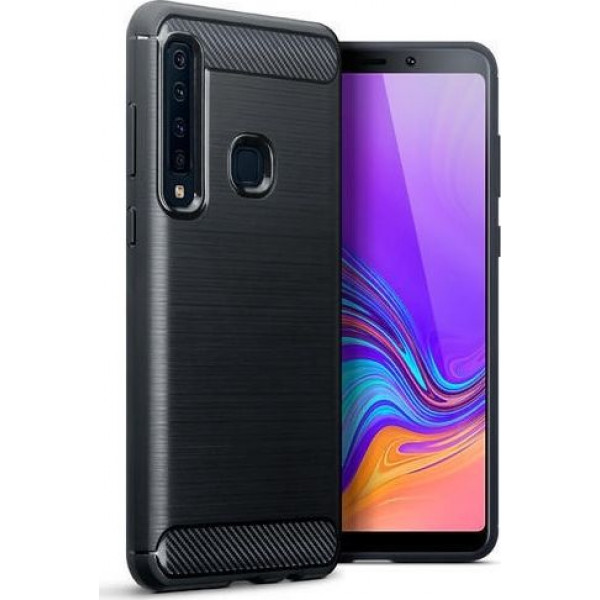 Θήκη Σιλικόνης Carbon Για Samsung Galaxy A9 2018 Μαύρη