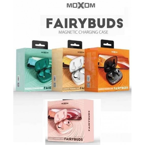 Ασύρματα Ακουστικά FAIRYBUDS Bluetooth με Θήκη Φόρτισης MX-WL28 MOXOM Λευκά