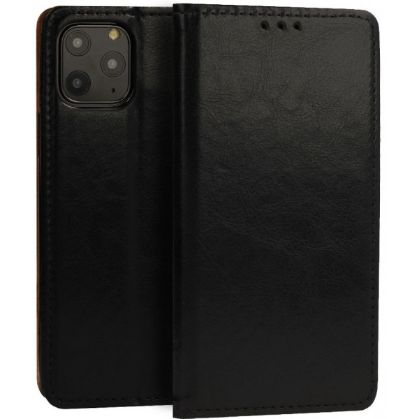 Book Special Case -iPhone 12/ 12 Pro Black Genuine Italian leather