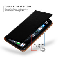 Book Special Case -iPhone 12/ 12 Pro Black Genuine Italian leather
