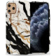 Θήκη Σιλικόνης Flexible TPU Για Apple iPhone 12/12 Pro- Black/Gold Marble