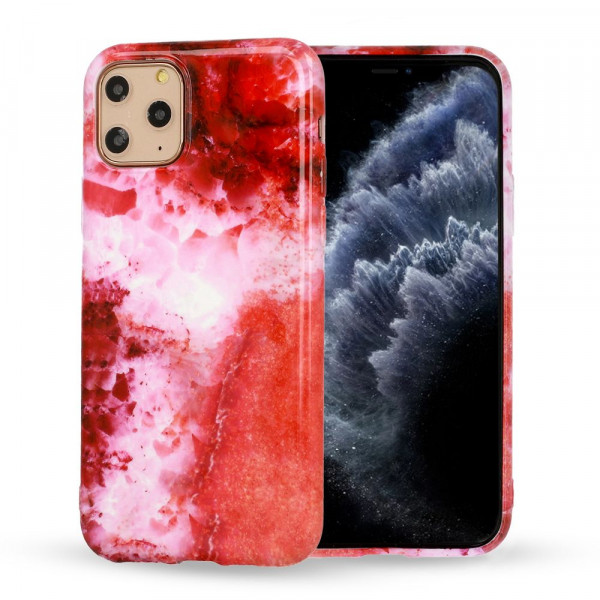 Θήκη Σιλικόνης Flexible TPU Για Apple iPhone 12 Pro Max- Red Marble