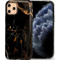 Θήκη Σιλικόνης Flexible TPU Για Apple iPhone 12/12 Pro - Black Marble