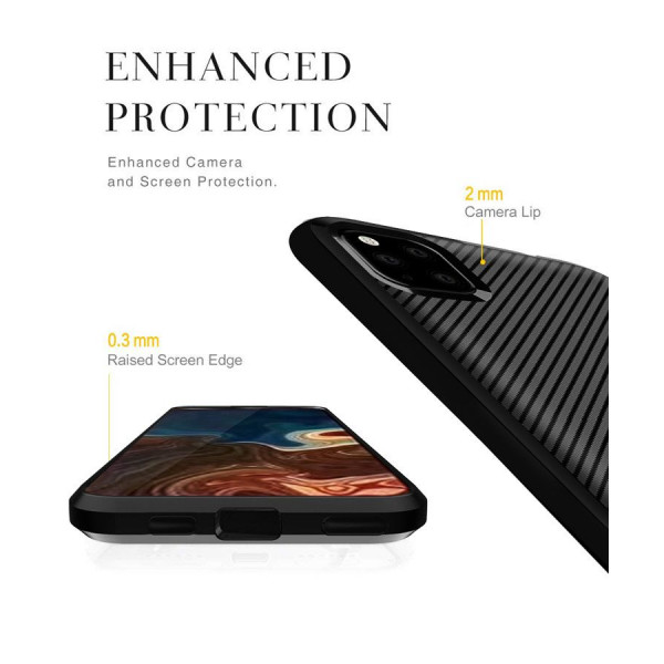 Θήκη Σιλικόνης Carbon Protect TPU Για Apple iPhone 12 Pro Max Μαύρη