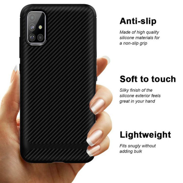 Θήκη Σιλικόνης Carbon Protect TPU Για Apple iPhone 12/12 Pro Μαύρη