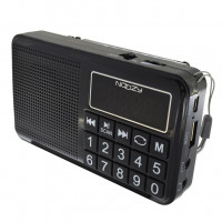 Φορητό Ραδιόφωνο Noozy S24 3W Μαύρο με Υποδοχή USB, Κάρτα Μνήμης, Audio-in και Επαναφορτιζόμενη Μπαταρία