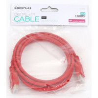 Omega HDMI 1.4 Cable HDMI male - HDMI male 1,5m (OCHB41R) Red