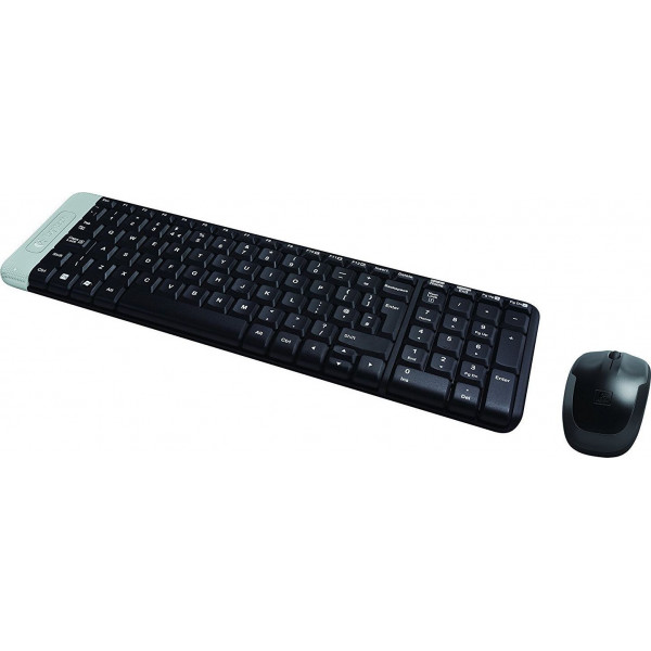 LOGITECH Set Ποντίκι & Πληκτρολόγιο MK220, Ασύρματα, 2,4GHz, Μαύρο