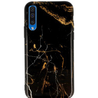 Θήκη Σιλικόνης Marble Για Samsung Galaxy A50/A30s/A50s Black/Gold