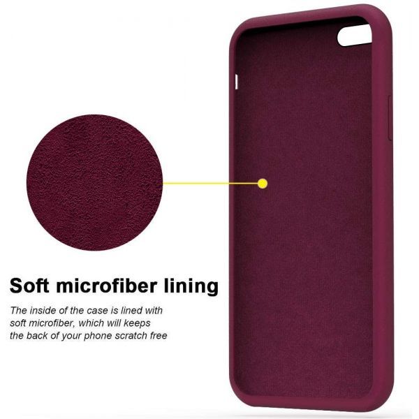 Θήκη Σιλικόνης Microfiber Για iPhone 7/8/SE 2020 Burgundy