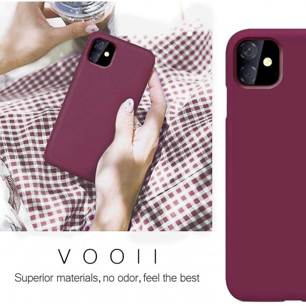 Θήκη Σιλικόνης Microfiber Για iPhone 11 Burgundy