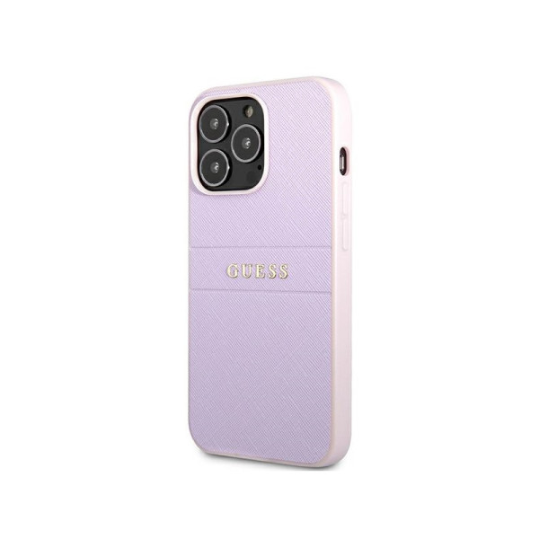 Guess GUHCP13XPSASBPU iPhone 13 Pro Max 6,7″ fioletowy/purple hardcase Saffiano Stripe