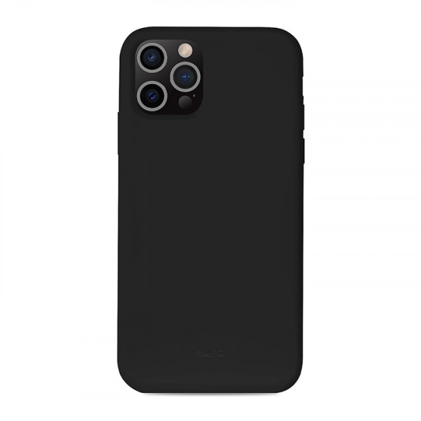 PURO Cover Silicon with microfiber inside για iPhone 13 Pro Max 6.7″- Μαύρο
