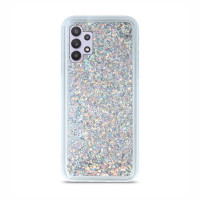 Θήκη Liquid Crystal Glitter Sparkle Armor TPU για Samsung Galaxy A13 4G/5G/A04s Silver