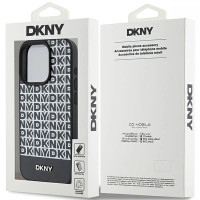DKNY Leather Printed Pattern Metal Logo MagSafe Case for iPhone 15 Pro Max - Black DKNY Leather Printed Pattern Metal Logo MagSafe Case for iPhone 15 Pro Max - Black