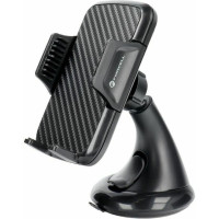 Forcell Βάση Κινητού Αυτοκινήτου Carbon HT1 με Ρυθμιζόμενα Άγκιστρα Μαύρη