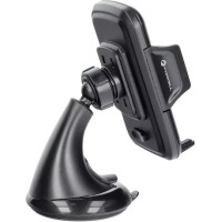 Forcell Βάση Κινητού Αυτοκινήτου Carbon HT1 με Ρυθμιζόμενα Άγκιστρα Μαύρη