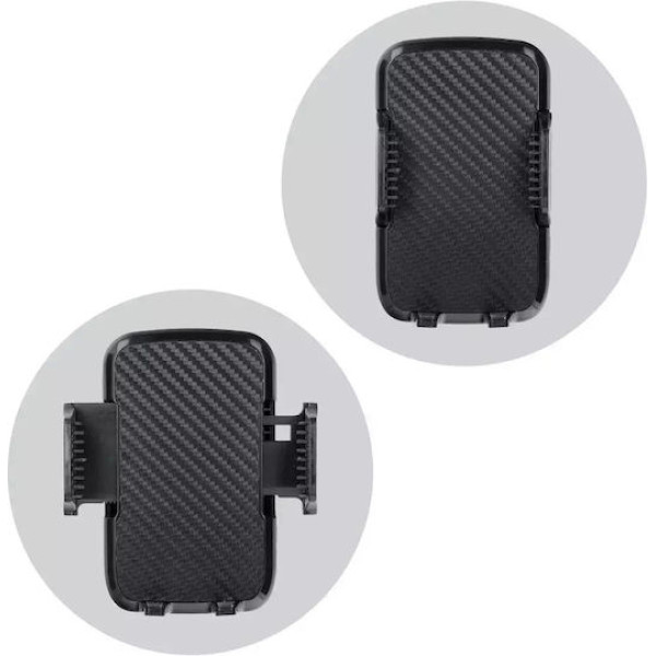 Forcell Βάση Κινητού Αυτοκινήτου Carbon HT1 με Ρυθμιζόμενα Άγκιστρα Μαύρη