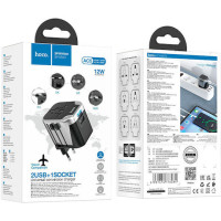 Αντάπτορας Hoco AC5 Φορτιστής τοίχου Hoco AC5 12W Dual USB Universal για ταξίδια με πολλαπλές πρίζες