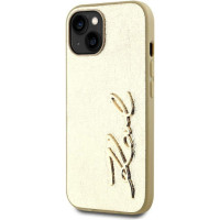 Θήκη Karl Lagerfeld Wrinkled PU Signature Logo για iPhone 15 Gold KLHCP15SPFMFBKMD Θήκη Karl Lagerfeld Wrinkled PU Signature Logo για iPhone 15 Gold KLHCP15SPFMFBKMD