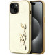 Θήκη Karl Lagerfeld Wrinkled PU Signature Logo για iPhone 15 Gold KLHCP15SPFMFBKMD Θήκη Karl Lagerfeld Wrinkled PU Signature Logo για iPhone 15 Gold KLHCP15SPFMFBKMD