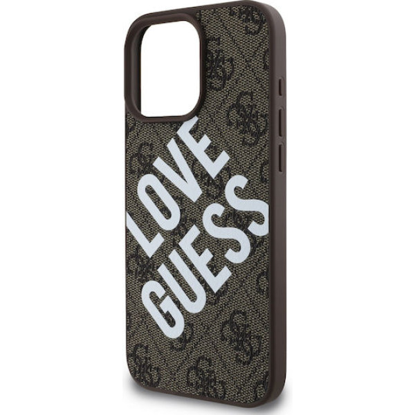 Guess 4g Big Love Back Cover Δερματίνης / Δερμάτινο Καφέ (iPhone 16 Pro Max) GUHMP16XP4PLGWW Guess 4g Big Love Back Cover Δερματίνης / Δερμάτινο Καφέ (iPhone 16 Pro Max) GUHMP16XP4PLGWW