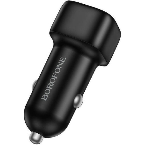 Car Charger Borofone Bz34b Cloud, 38w, 3a, 1 X USB-A - 1 X USB-C, Black Car Charger Borofone Bz34b Cloud, 38w, 3a, 1 X USB-A - 1 X USB-C, Black