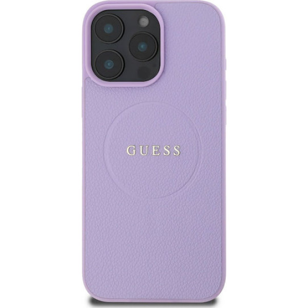 Guess Pu Grained Classic Back Cover Μωβ (iPhone 16 Pro Max) GUHMP16XPGHSMMU
