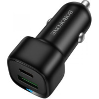 Car Charger Borofone Bz34b Cloud, 38w, 3a, 1 X USB-A - 1 X USB-C, Black